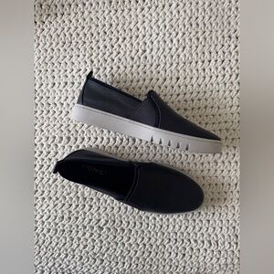Vionic Cambria Slip On Sneakers Navy Leather Comfort Shoes Size 8.5